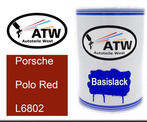 Porsche, Polo Red, L6802: 500ml Lackdose, von ATW Autoteile West.